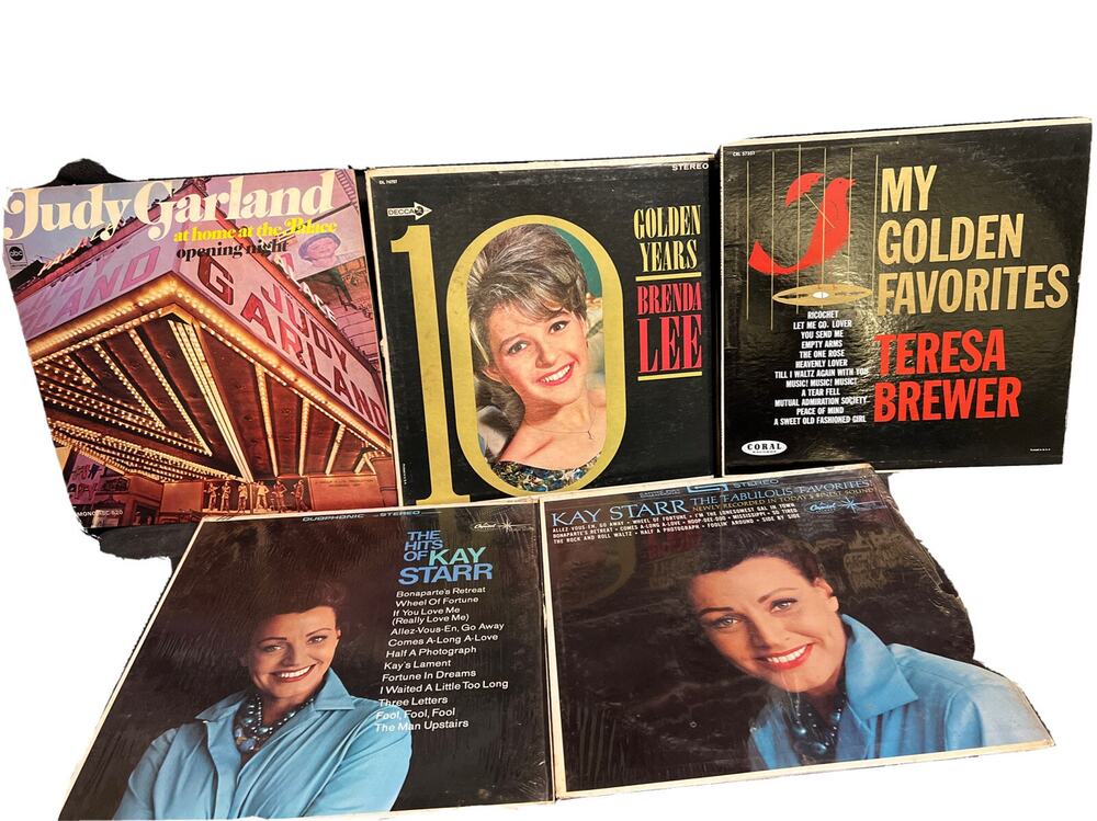 Lot 5x LPs-JUDY GARLAND Home Palace Opening-teresa Brewer-Brenda Lee-Kay Starr